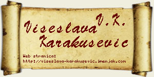 Višeslava Karakušević vizit kartica
